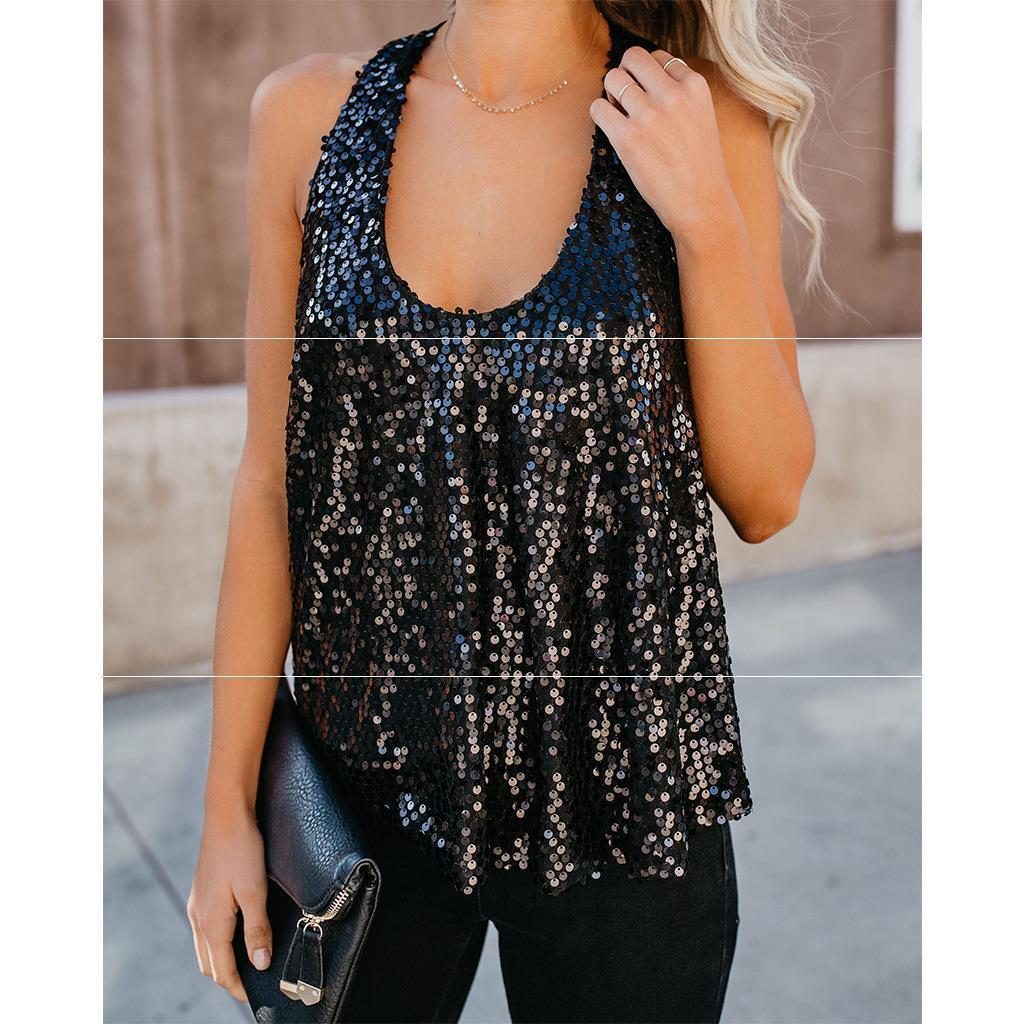 womens-silver-sequin-camisole-top-party
black-sequined-vest-camisole-glamorous
model-wearing-sparkle-tank-top-i-neck
sequined-camisole-detail-shimmer-fabric