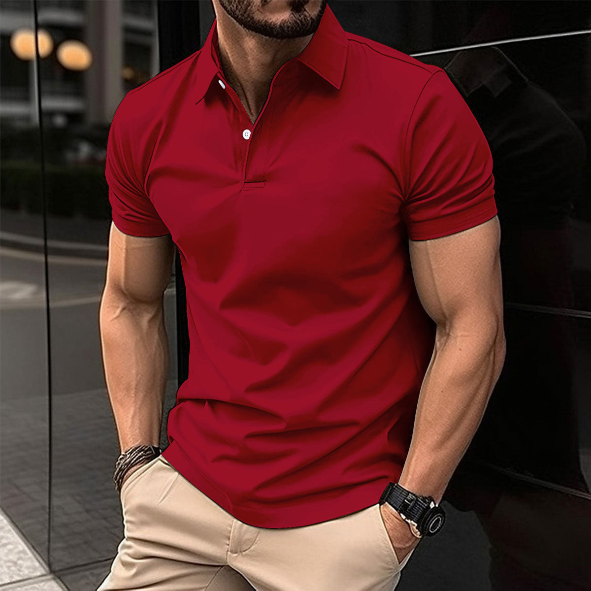 mens-solid-black-polo-shirt-summer
casual-mens-short-sleeve-polo-top
man-wearing-navy-blue-polo-shirt
white-cotton-blend-polo-shirt-men