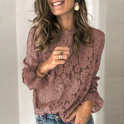 hollow-out-lace-blouse-women-green

model-wearing-black-sheer-lace-top

hollow-lace-shirt-detail-stitching

womens-long-sleeve-lace-blouse-rose-red