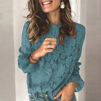 hollow-out-lace-blouse-women-green

model-wearing-black-sheer-lace-top

hollow-lace-shirt-detail-stitching

womens-long-sleeve-lace-blouse-rose-red