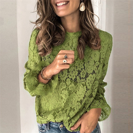 hollow-out-lace-blouse-women-green

model-wearing-black-sheer-lace-top

hollow-lace-shirt-detail-stitching

womens-long-sleeve-lace-blouse-rose-red